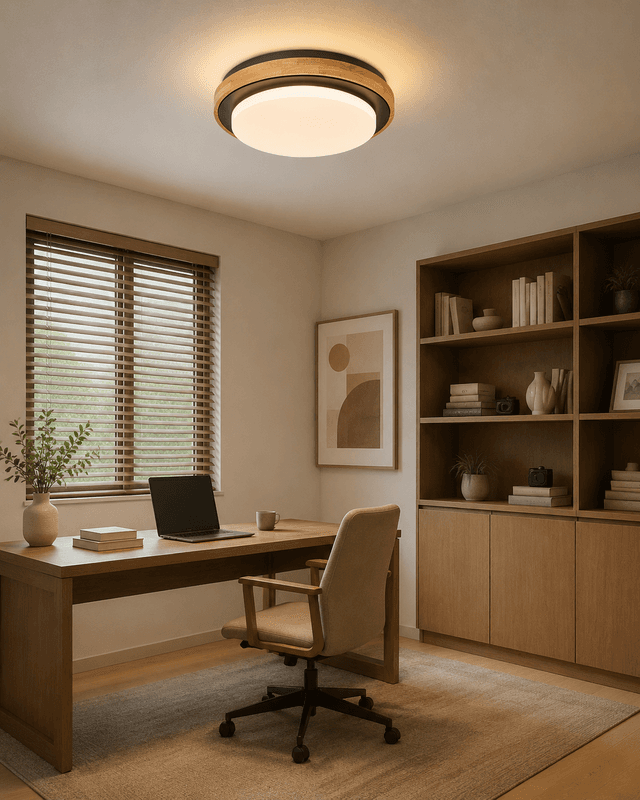 Modern 300mm Round LED Ceiling Light | Minimalist 18W Flush Mount Bedroom & Study Lamp – Flush Mount Ceiling Lights