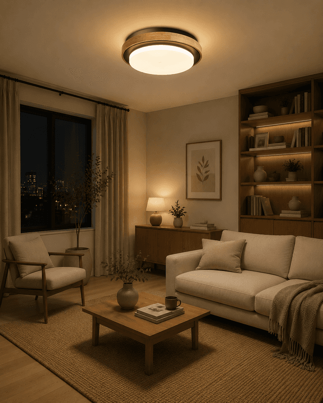 Modern 300mm Round LED Ceiling Light | Minimalist 18W Flush Mount Bedroom & Study Lamp – Flush Mount Ceiling Lights (view 4)