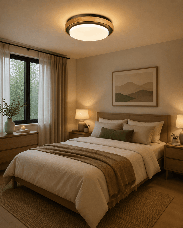 Modern 300mm Round LED Ceiling Light | Minimalist 18W Flush Mount Bedroom & Study Lamp – Flush Mount Ceiling Lights (view 5)
