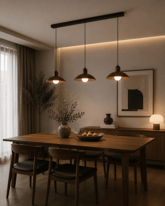 Modern 3-Light Wooden Pendant Lamp | Nordic Dining Table Hanging Light E27 Fixture – Multi Pendant (view 2)