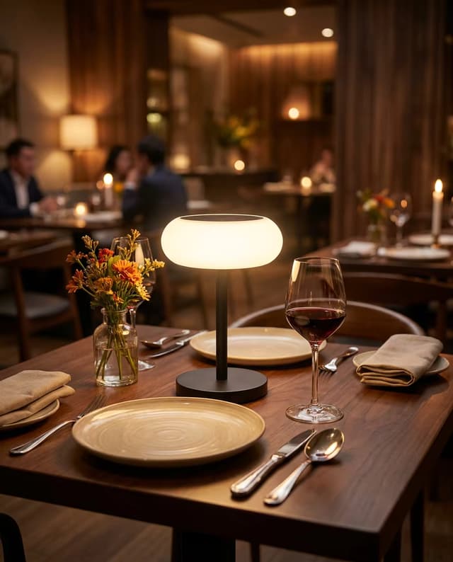 Solar & USB Rechargeable Outdoor LED Table Lamp - IP54 Waterproof – Rechargeable Table Lamps (view 4)