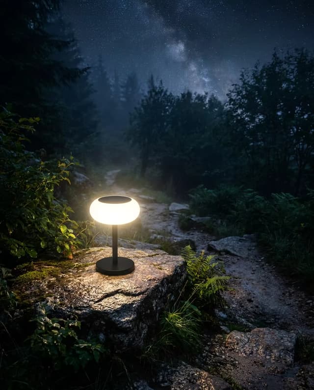 Solar & USB Rechargeable Outdoor LED Table Lamp - IP54 Waterproof – Rechargeable Table Lamps (view 6)