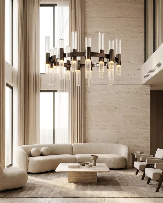 Luxury Modern Crystal Chandelier | High Ceiling Statement LED Pendant Light 810×1000mm – Crystal Chandeliers