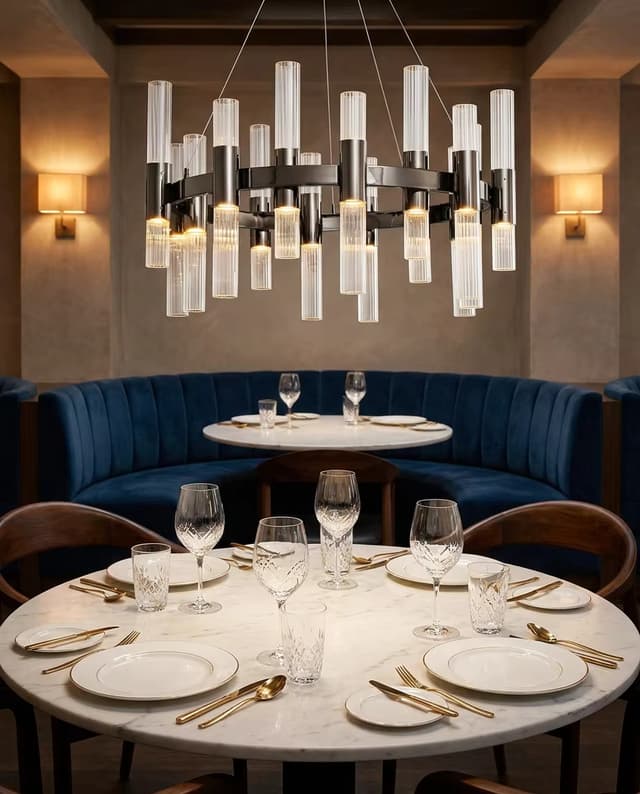 Luxury Modern Crystal Chandelier | High Ceiling Statement LED Pendant Light 810×1000mm – Crystal Chandeliers (view 2)