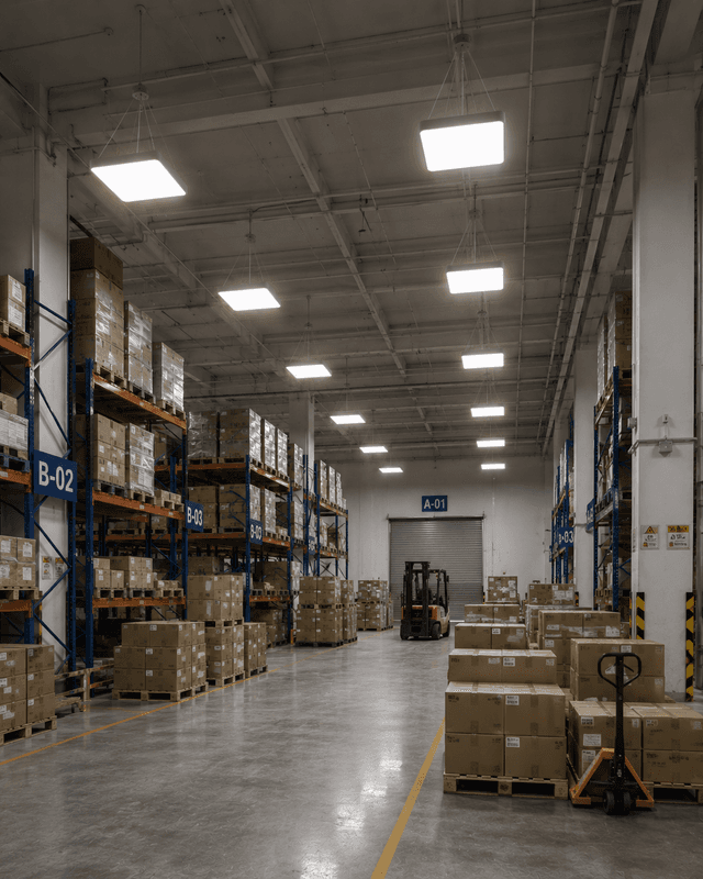 Modern Square Geometric LED Ceiling Light - 48W Flush Mount – Single Pendant (view 5)