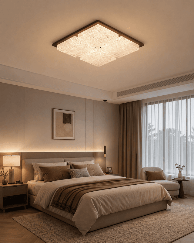 Modern Walnut Wood Full Spectrum LED Ceiling Light 72W – Flush Mount Ceiling Lights (view 2)