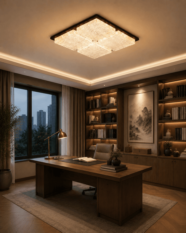 Modern Walnut Wood Full Spectrum LED Ceiling Light 72W – Flush Mount Ceiling Lights (view 4)