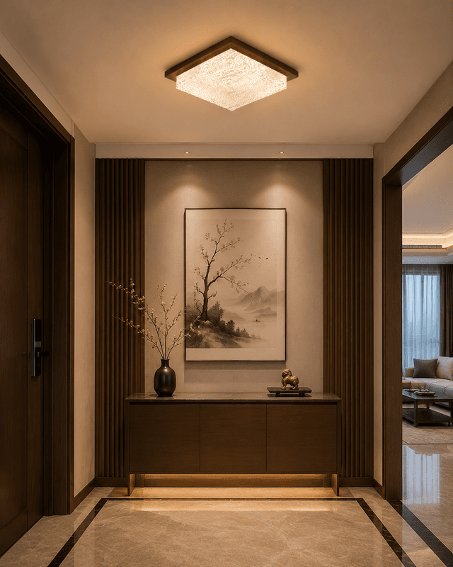 Modern Walnut Wood Full Spectrum LED Ceiling Light 18W – Flush Mount Ceiling Lights