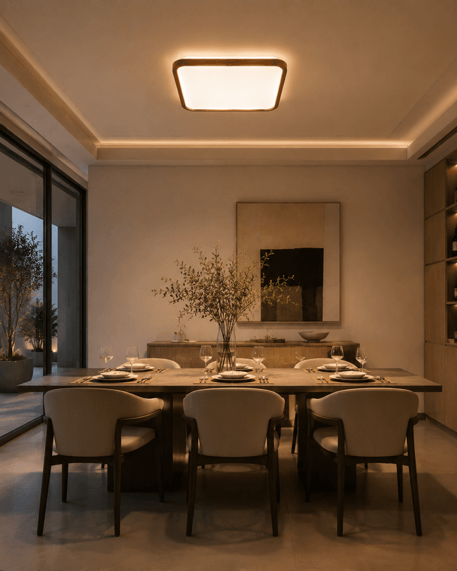 Modern Walnut Wood LED Ceiling Light | 60W Full Spectrum – Flush Mount Ceiling Lights (view 2)