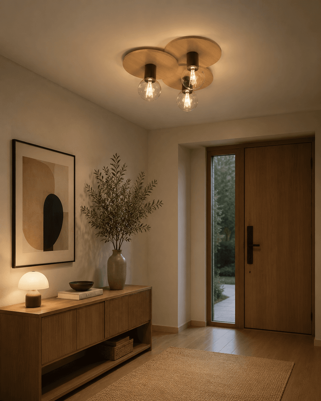 Modern Minimalist Solid Wood Wall Light for Hallway & Bedroom