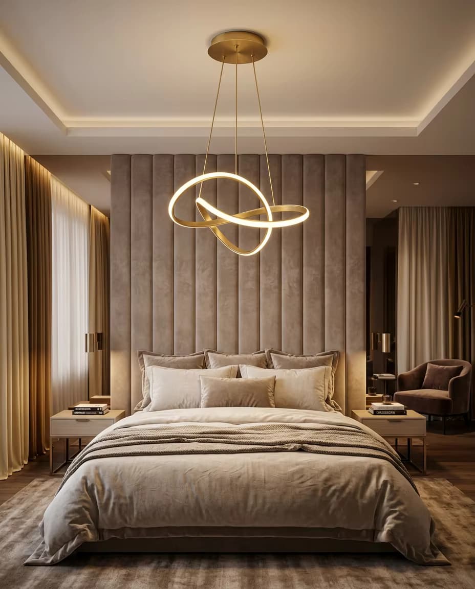 Modern Minimalist LED Pendant Light | Acrylic Ceiling Lamp for bedroom living Room & Hotel Interiors