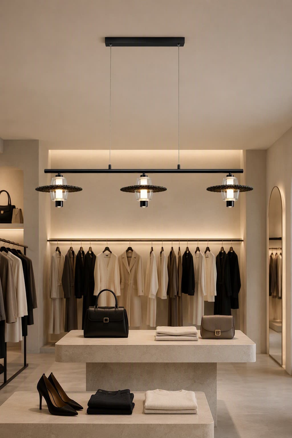 Modern UFO-Style LED Pendant Light Series with Crushed Crystal Shimmering Ring