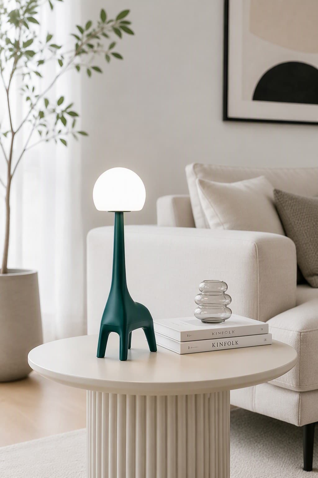 Cute Giraffe 2-in-1 Rechargeable Table Lamp & Bluetooth Speaker with 3-Level Dimming
