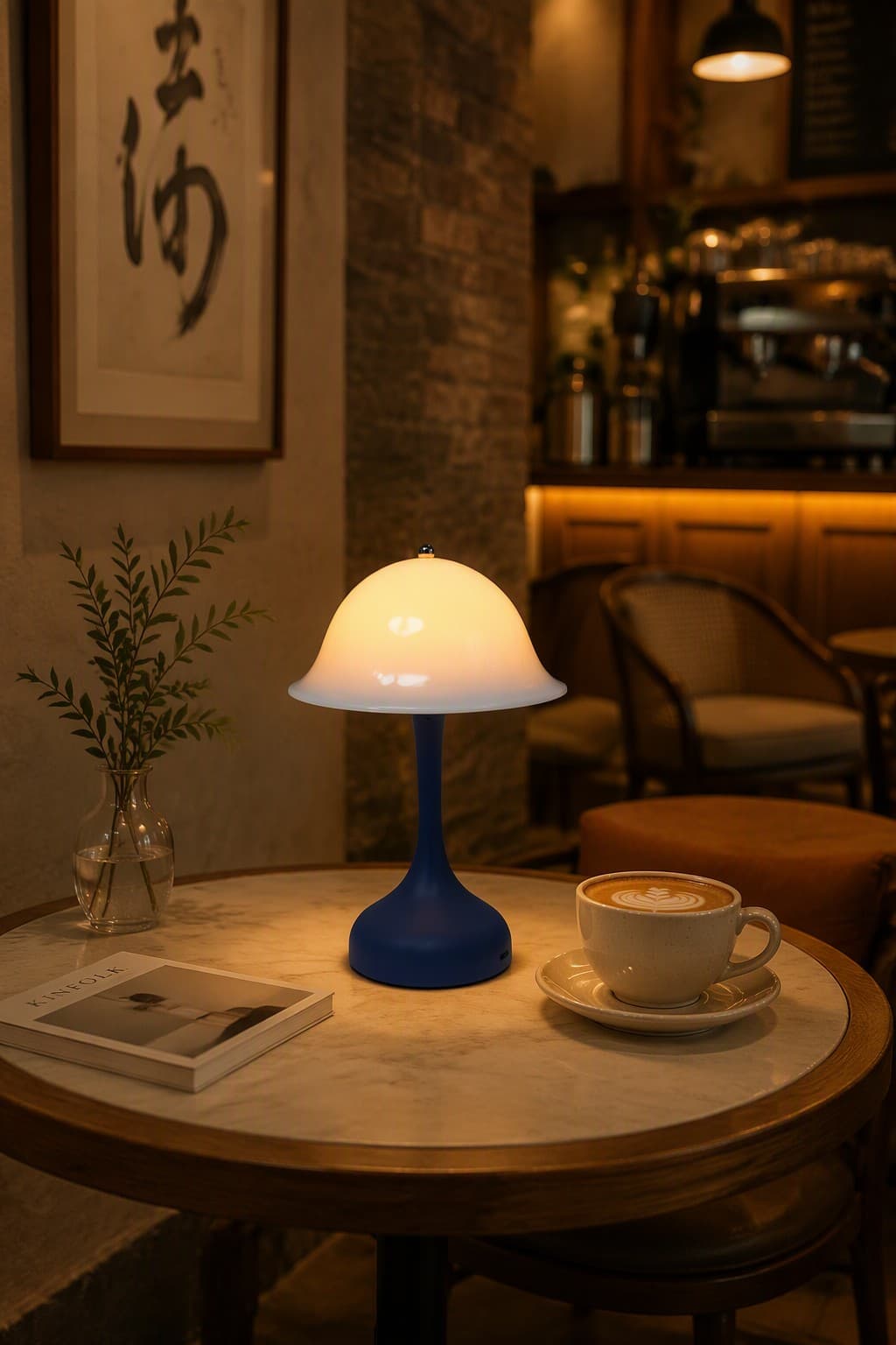 Nordic Minimalist Mushroom Rechargeable LED Table Lamp with 3-Color CCT & Touch Control