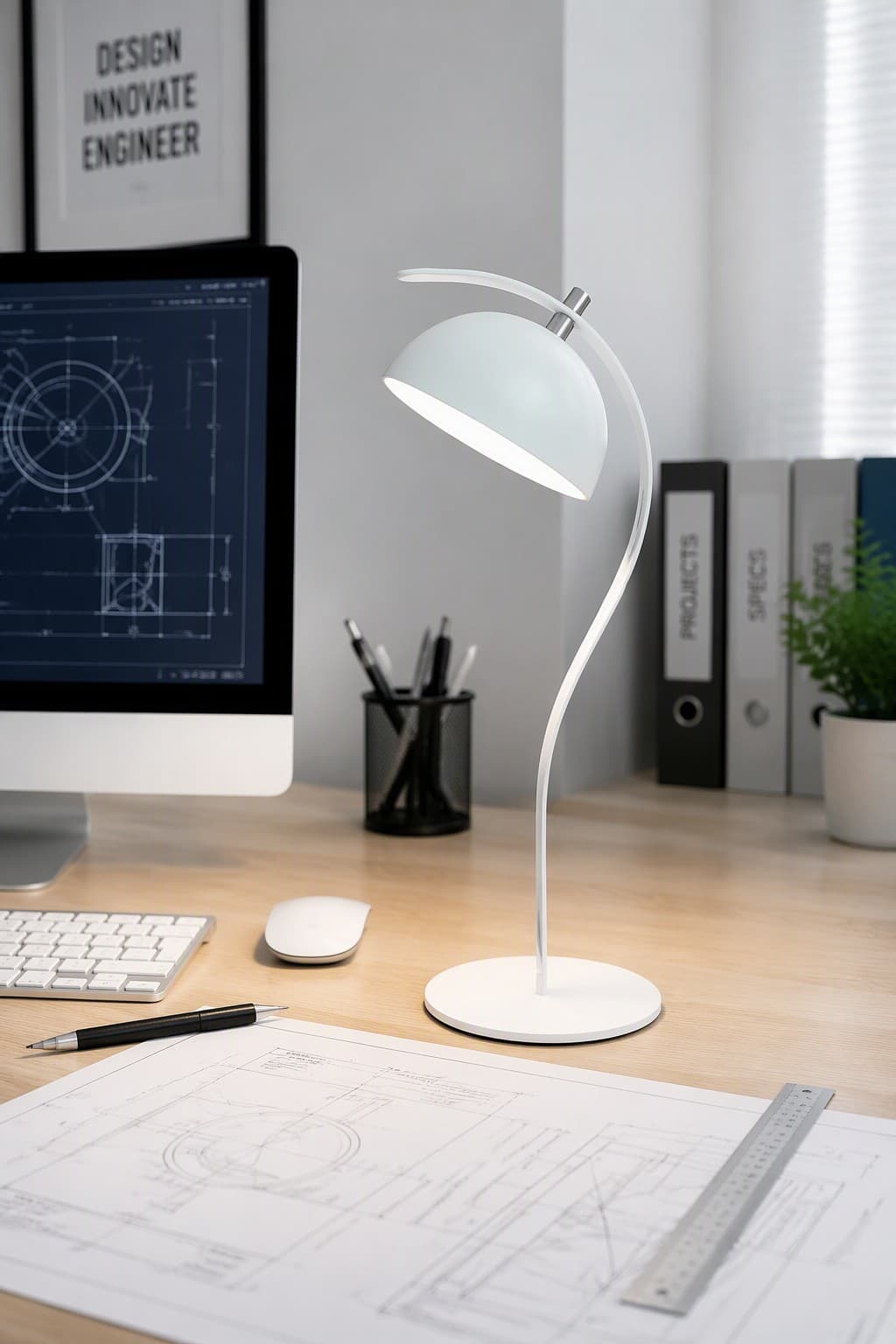 Factory Direct Professional Adjustable Angle Rechargeable LED Table Lamp with 3-Color CCT