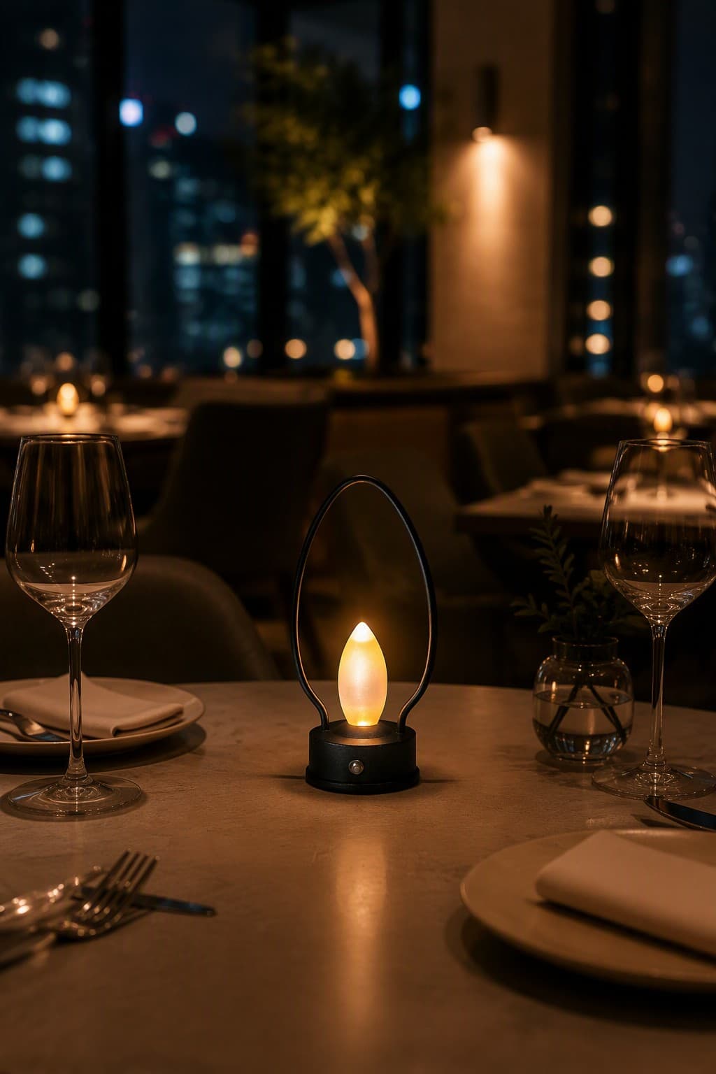 Factory Direct Minimalist Vintage Rechargeable LED Candle Light with 3-Color CCT