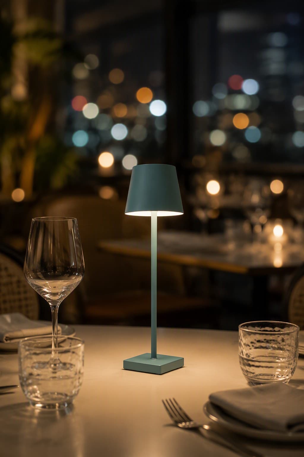 Factory Direct Professional Iron Rechargeable LED Table Lamp with Square Base & 3-Color CCT - BB-ZY103