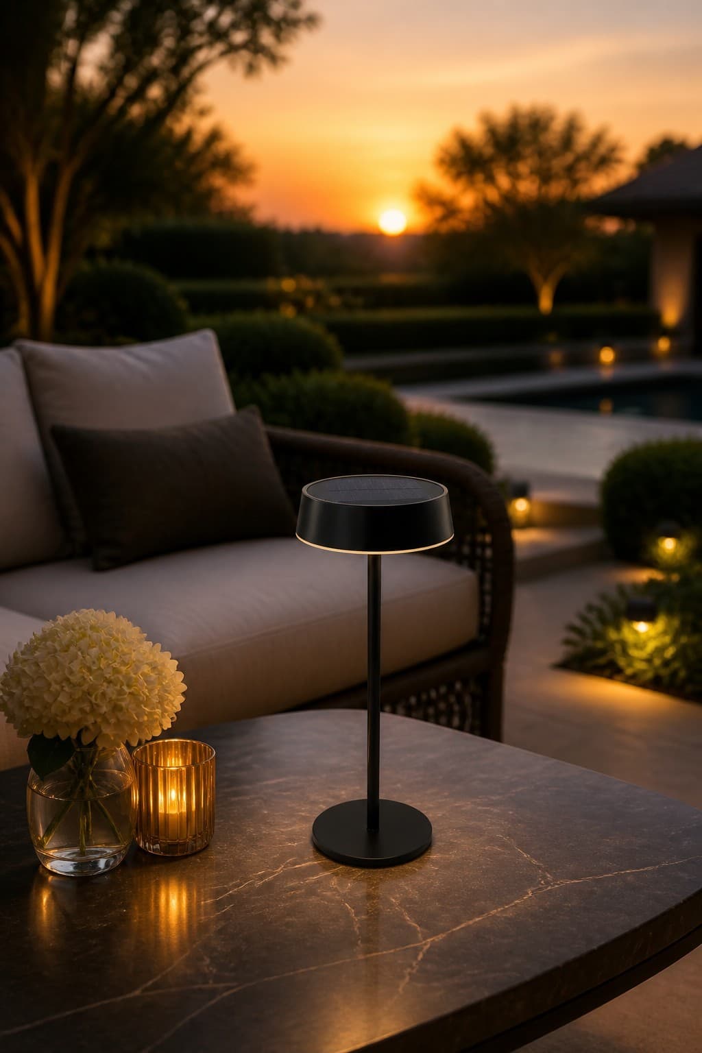 Factory Direct Professional Large-Area Solar Powered Rechargeable LED Table Lamp with 2000mAh Battery