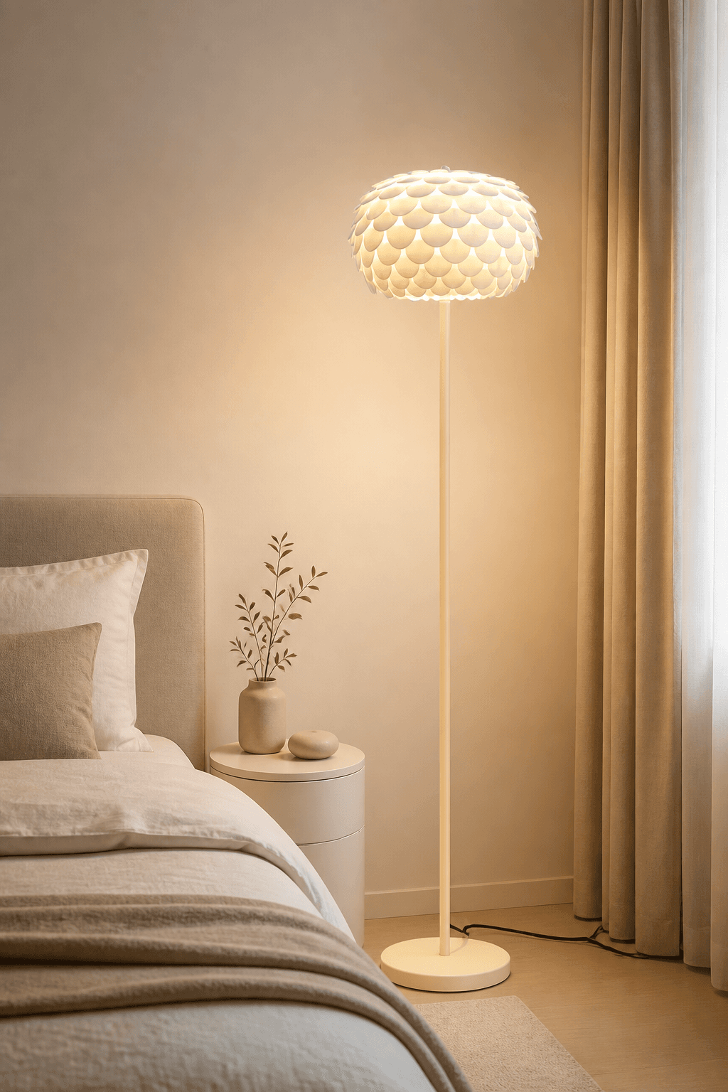 Modern Acrylic Shade Floor Lamp – Minimalist Standing Corner Light (FS-361)