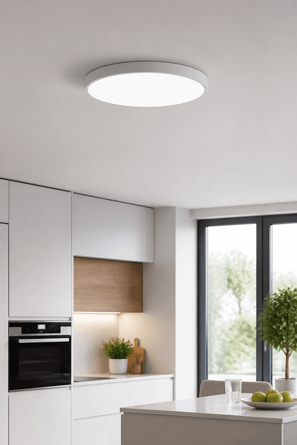 Ultra-Slim Modern Round LED Panel Light – 24W Surface Mounted Ceiling Fixture