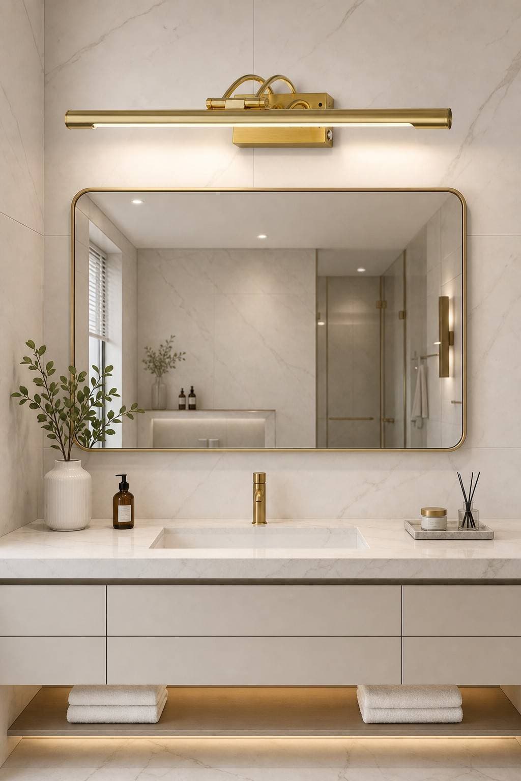 Rechargeable LED Mirror Light | Wireless 3-Color Vanity Light
