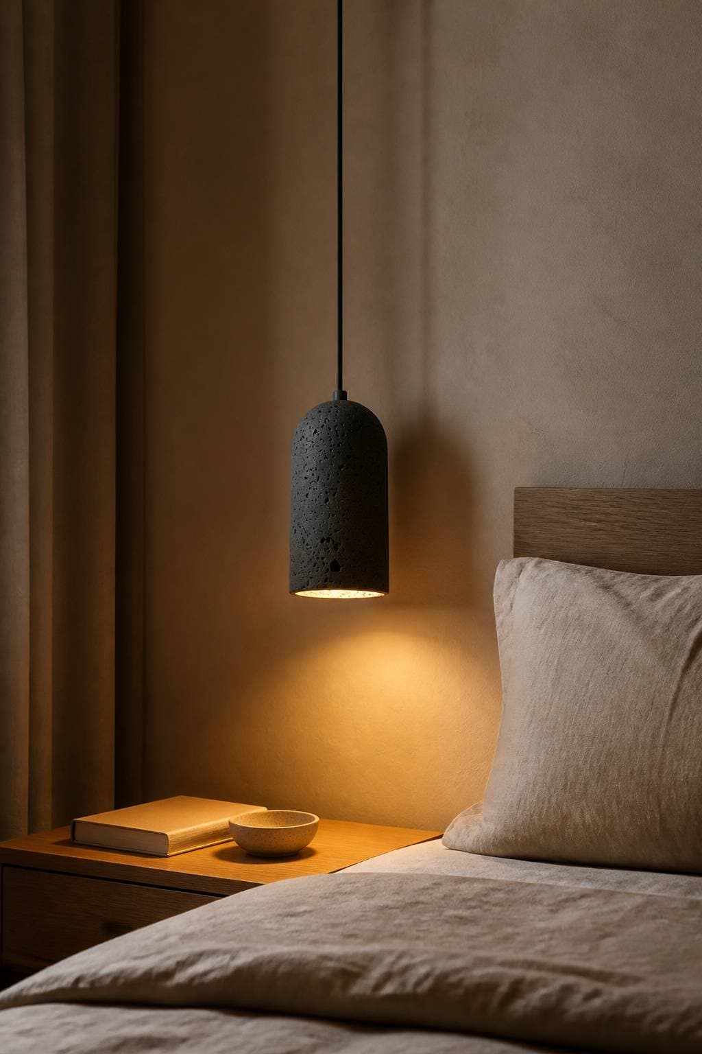 Capsule Black Cement LED Pendant Light – PDL-02B
