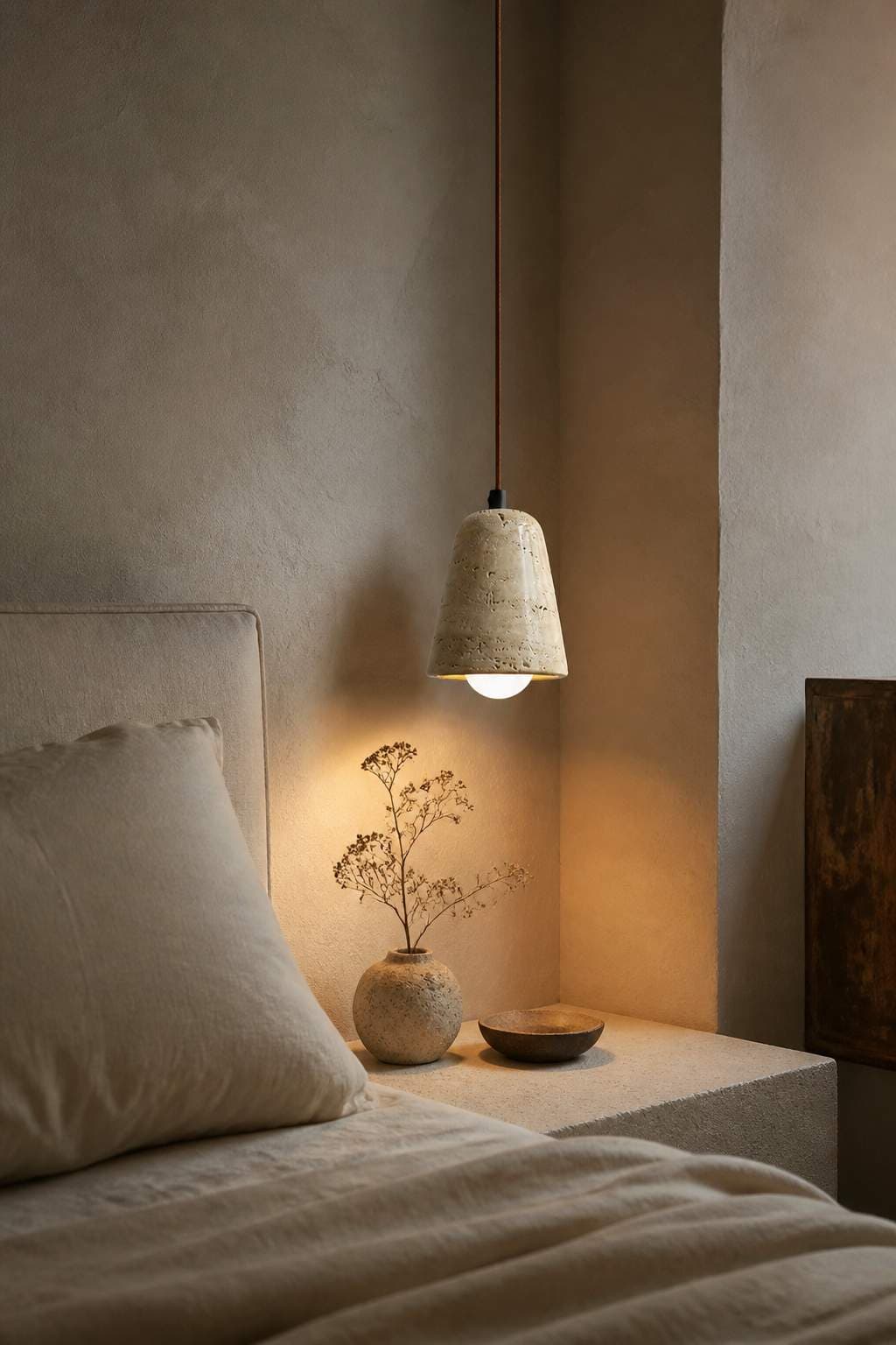 Tapered Yellow Cement Pendant Light for Dining Tables & Hotel Interiors – PDL-08H