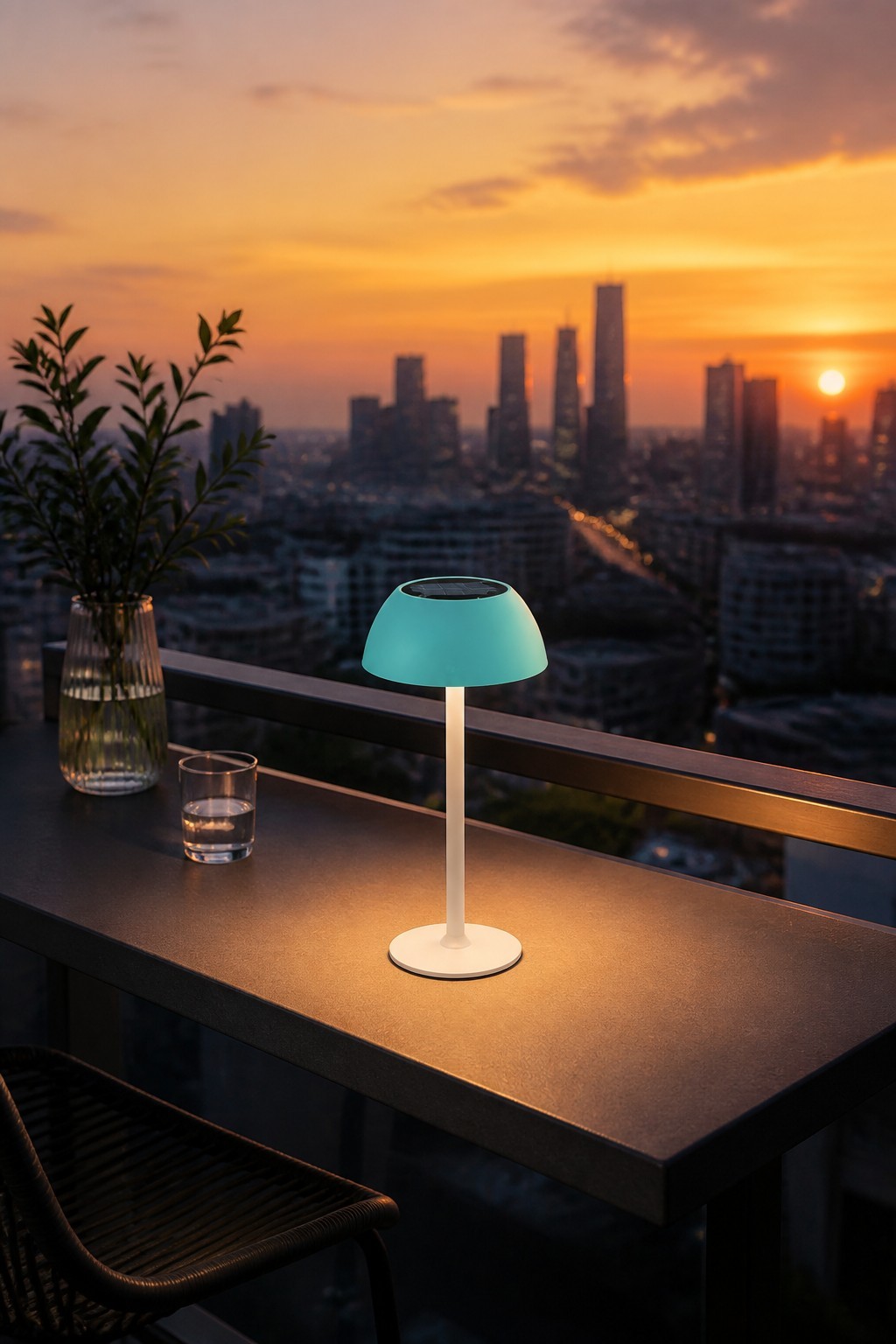Modern Cyan Solar LED Lamp - Wireless Outdoor Balcony Decor.jpg
